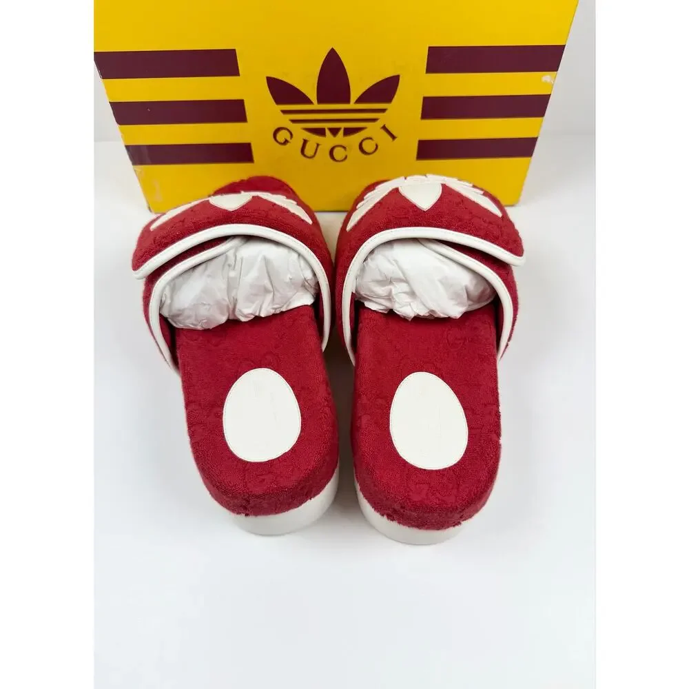 Size 11UK/12US - Gucci x Adidas Red Platform Sandals NEW